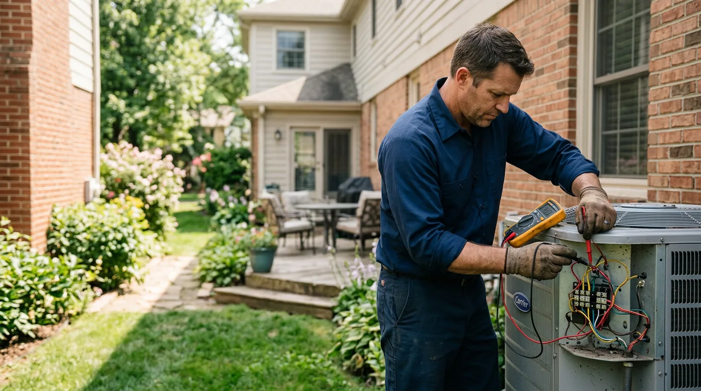 HVAC technician working near Harlan, IA